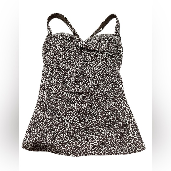 NWT Sea Level Swim Women’s Wild Cat Twist Front Tankini in Espresso in size US 4 - Picture 4 of 9